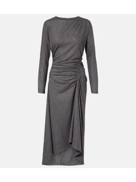 Rochie midi Veronica Beard de lână până la genunchi de costum gri