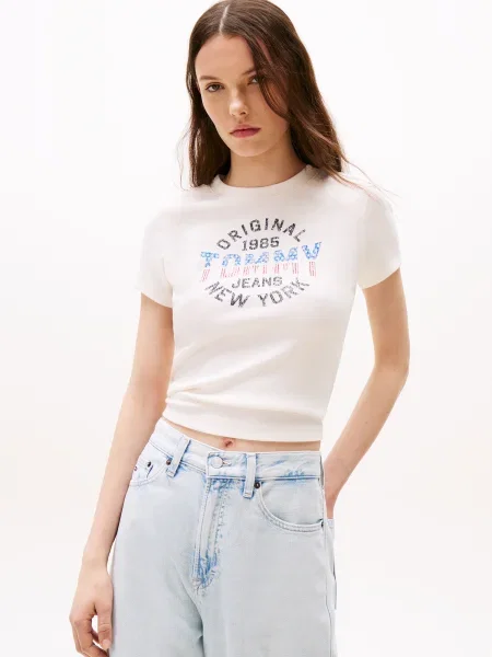 Majica Tommy Jeans bela