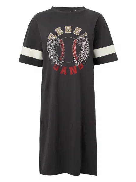 Noisy may Rochie NMHAZEL gri metalic / roşu închis alb