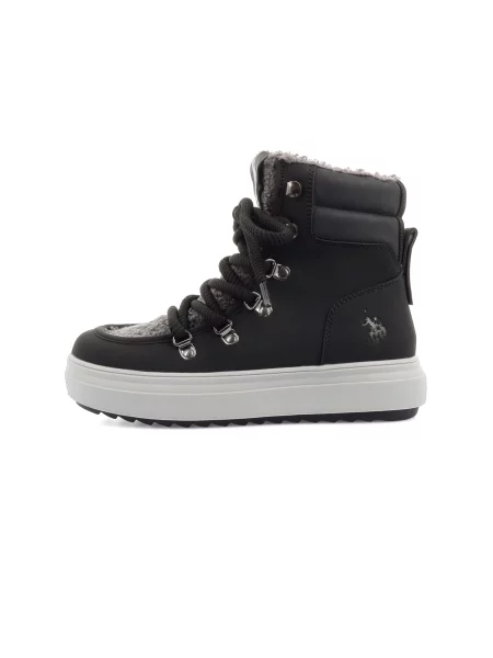 US POLO ASSN. Šněrovací kozačky Icy' černá
