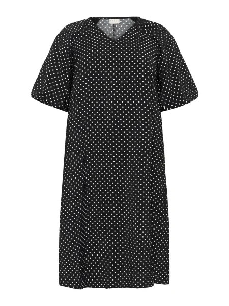 KAFFE CURVE Rochie KCgina negru alb