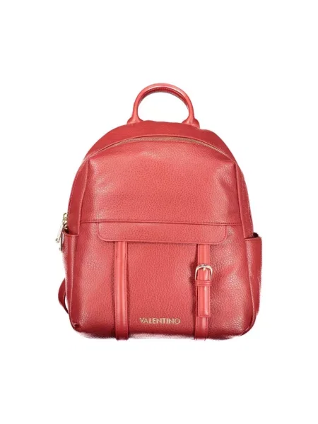 Lniany lekki plecak Valentino By Mario Valentino czerwony
