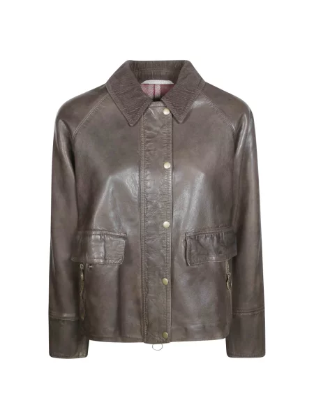Kurtka skórzana The Jack Leathers brązowa