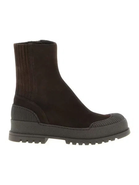 Buty do kostki Aquazzura skórzane brązowe