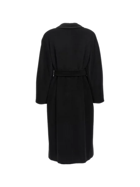 Cu centură palton Max Mara cu două rânduri de nasturi negru