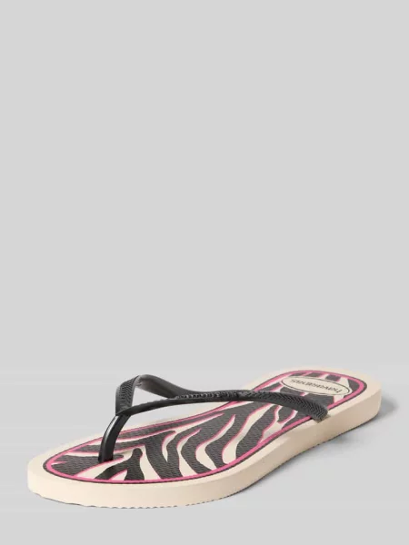 Japonki z detal z logo Havaianas czarne