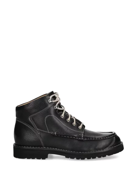 Botine Fracap cu șireturi din dantelă negru