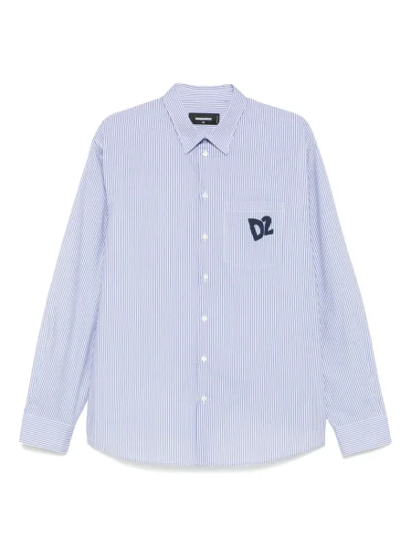 Cămașă Dsquared2 cu imagine albastru