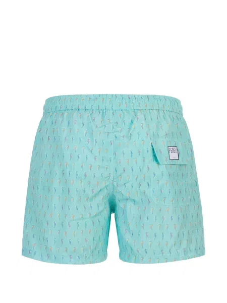 Slip de baie Fedeli cu imagine cu cordon albastru
