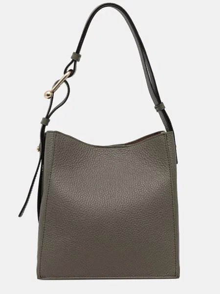 Кожена чанта Furla зелено