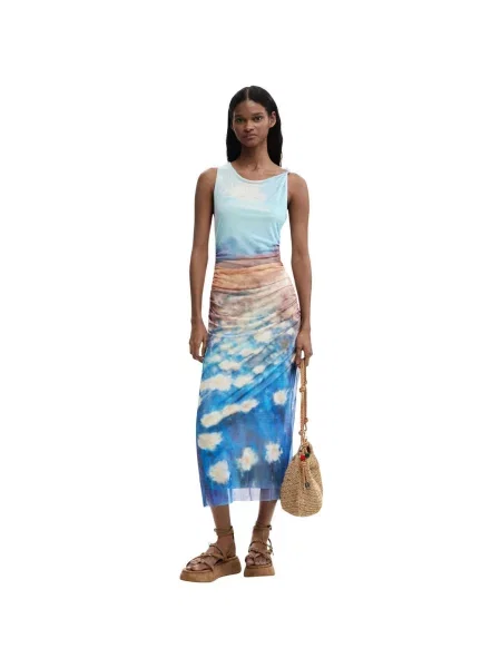 Rochie Desigual din tul albastru