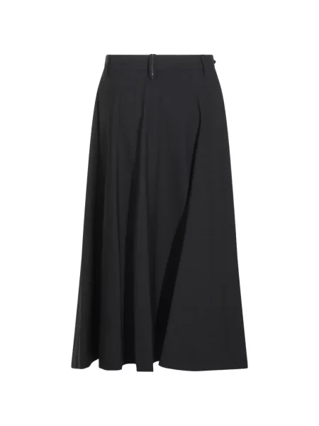 Fustă midi Brunello Cucinelli în linie A negru