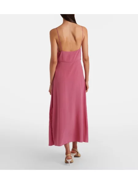 Rochie Chloé de mătase roz