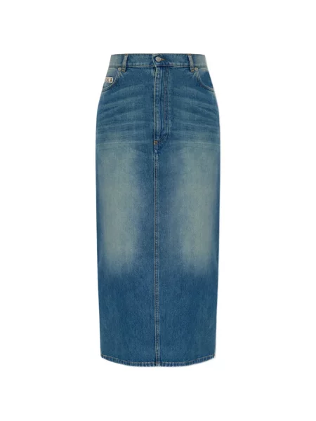 Fustă midi Moschino până la genunchi albastru