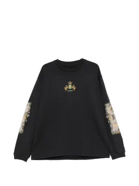 Lung tricou Rhude cu imagine negru