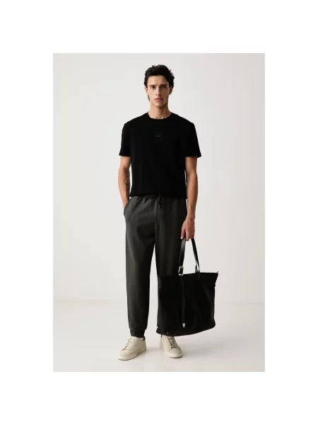 Spodnie dresowe Armani Exchange z nadrukiem zielone