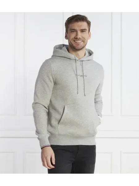 Tommy Hilfiger Hanorac TOMMY LOGO TIPPED HOODY | Regular Fit gri