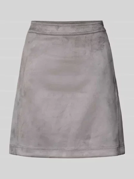 Spódnica mini z imitacji skóry model ‘Relvina cozy’ Opus szara