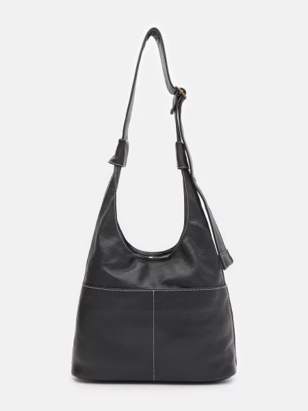 Кожаная сумка Borsa Leather черная