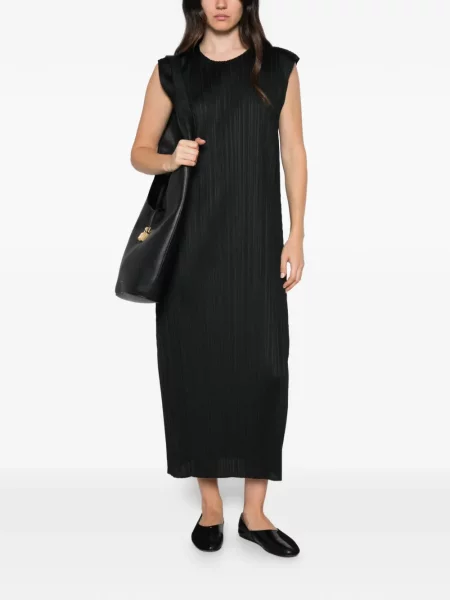 Rochie Pleats Please Issey Miyake fără mâneci negru
