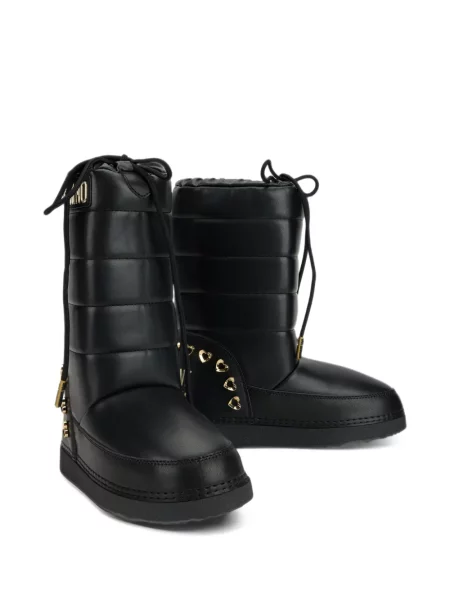 Ватиран боти Love Moschino със сърца черно