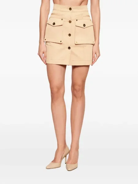 Mała mały spódnica mini Elisabetta Franchi z kieszeniami zapinanymi na guziki