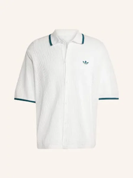 Adidas Originals Koszula Z Dzianiny Adidas Originals Button Down Loose Fit weiss biała