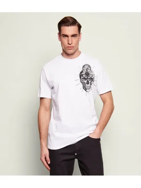 Philipp Plein Tricou Skull Tattoo alb