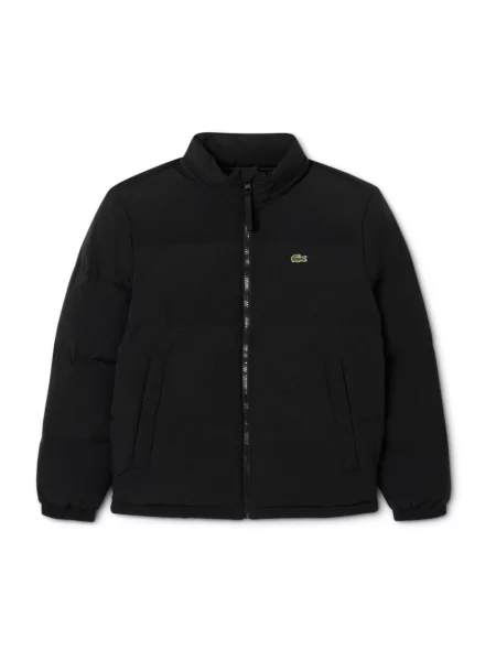 Lacoste Kurtki Mężczyzna L Wodoodporna kurtka puchowa z kapturem czarny