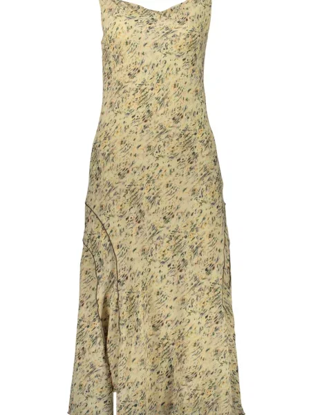 Obleka maksi maksi obleka Desigual bež