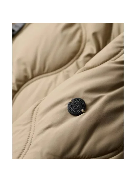 Kurtka puchowa Superdry beżowa
