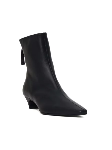 Buty do kostki Halmanera skórzane czarne