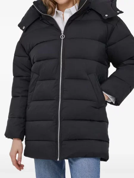 Płaszcz Benetton z kapturem czarny