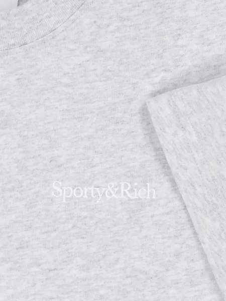 Tricou Sporty & Rich cu imagine gri