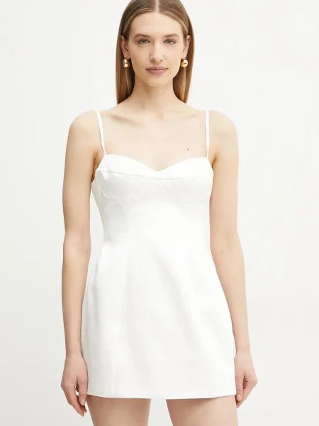 Bardot rochie mini drept alb