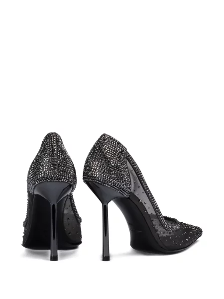 Pantofi cu toc Le Silla plasă de cristal gri