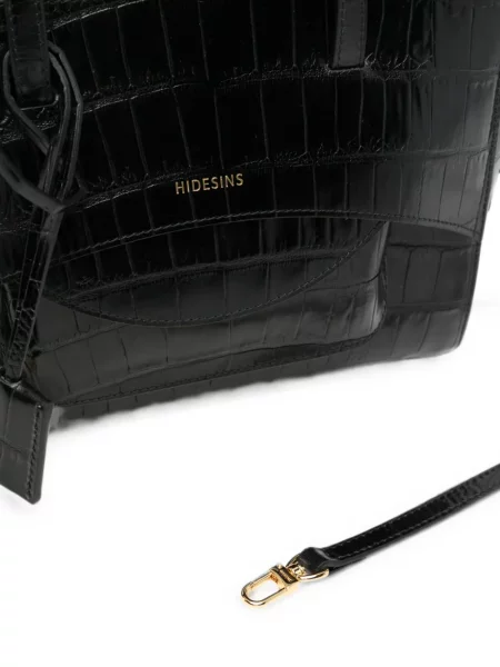 Geantă shopper Hidesins din piele negru