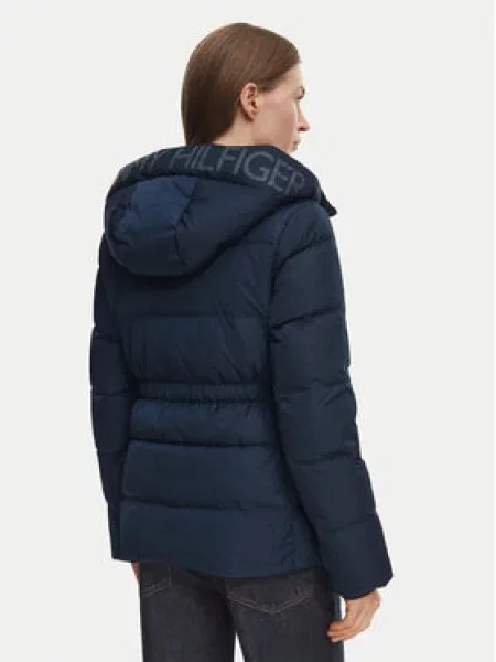 Tommy Hilfiger Pūkinė striukė Tamsiai mėlyna