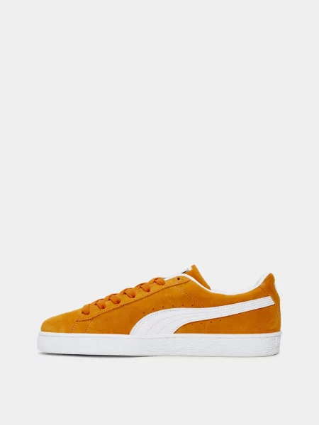 Замшевые классические кеды Puma оранжевые