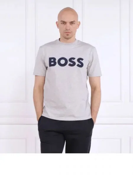 BOSS ORANGE Tricou TeDenimlogo gri