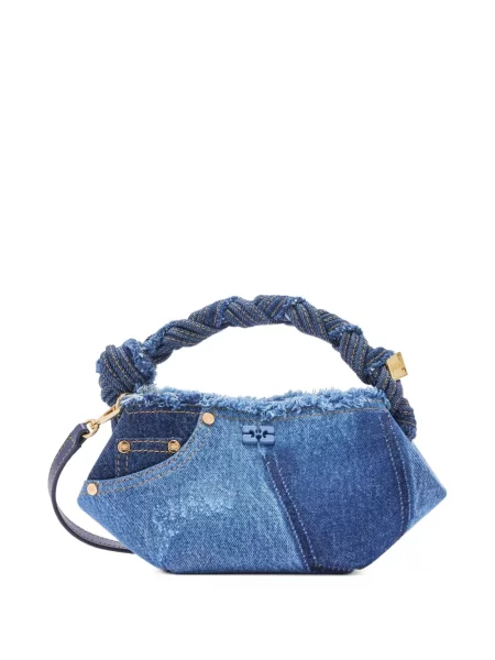 Geantă shopper Ganni albastru