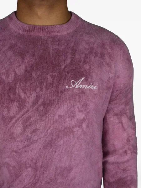 Pulover Amiri cu broderie roz