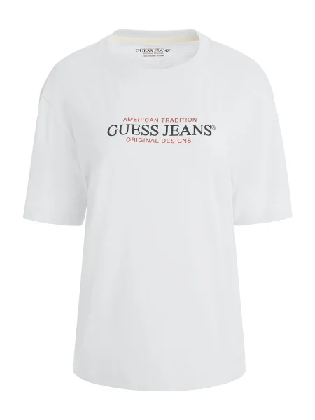 GUESS JEANS Tricou sângeriu / negru alb