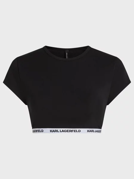 Топ Karl Lagerfeld с лого черный