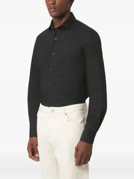 Cămașă Paul & Shark din poplin negru