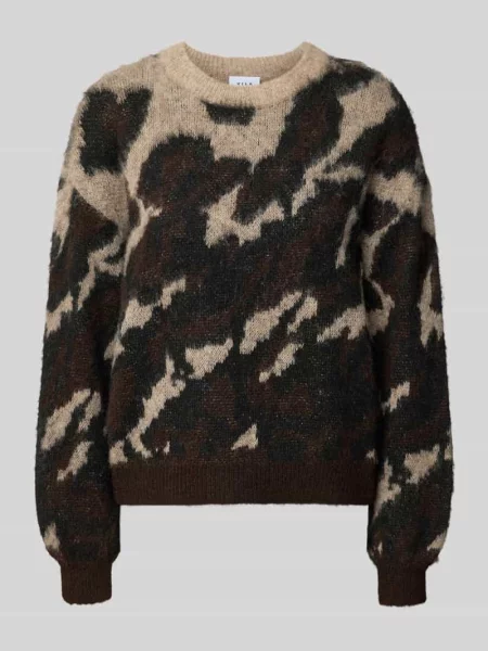 Sweter z dzianiny o kroju regular fit z dodatkiem wełny model VILOMA' Vila