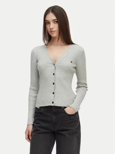 Calvin Klein Jeans Kardigán melírovaná sivá