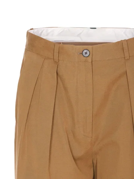 Pantaloni The Row plisate maro
