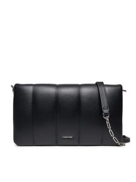 Calvin Klein Geantă Line Quilt Shoulder Bag negru