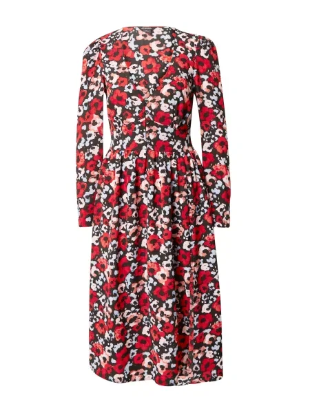 Monki Rochie roz / roșu / negru alb
